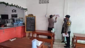 Polsek Tanggulangin Sebar Himbauan Kamtibmas di Tempat Umum