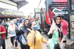 Warga Senang Saat Mudik Gratis Polres Mojokerto Kota, Buat Hemat Ongkos