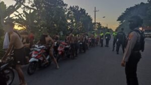 BALAP LIAR, Kasat Lantas Polres Kediri Ratusan Sepeda Motor Di Amankan