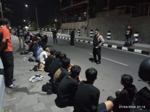 Patroli Polsek Mojoroto Berhasil Gagalkan Puluhan Remaja yang Terindikasi Hendak Tawuran