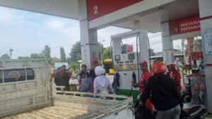 Satreskrim Polres Kediri Sidak SPBU Jelang Arus Balik Lebaran
