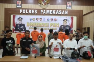 Polres Pamekasan Berhasil Ungkap Curanmor, Tersangka Pasutri dan Penadah Diamankan