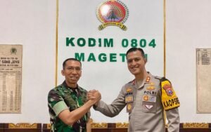 Sinergitas TNI-Polri Kapolres Magetan dan Dandim Jalin Silaturahmi Siap Kawal Pilkada 2024*