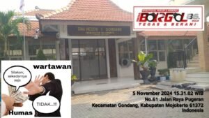HUMAS SUAP WARTAWAN DENGAN AMPLOP SMAN 1 GONDANG ” SARANG PUNGLI”.