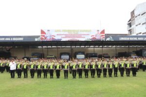 Siap Amankan Pilkada, Pamatwil didampingi Kapolres Mojokerto Kota Pimpin Apel Serpas Pengamanan TPS