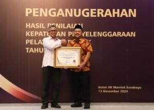 Kado Akhir Tahun, Kabupaten Gresik Raih Predikat “Kualitas Tertinggi” pada Penilaian Kepatuhan Penyelenggaraan Pelayanan Publik