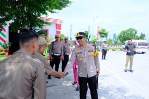 Polres Ngawi Pantau Perbatasan Jatim – Jateng, H+9 Ops Lilin Semeru 2024 Lalin Lancar
