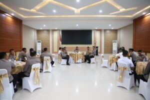 Diskusi Kamtibmas, Kapolres Kediri Ajak Coffee Morning Pejabat Utama Polres Kediri