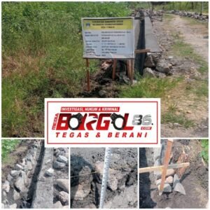 DI DUGA MARK’UP ANGGARAN PEMBAGUNAN TPT/ DRAINASE DESA PINGGIR ” GRESIK KADES HARUS TANGGUNG JAWAB